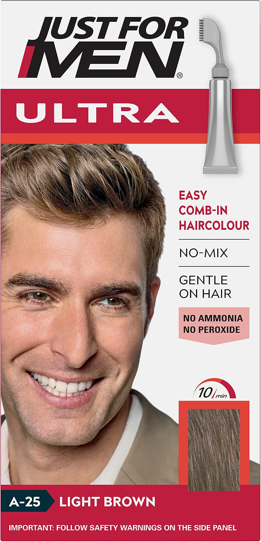 Just For Men Ultra A25 Light Brown Hair Colour Dye 1 application