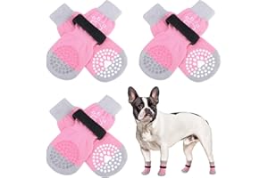 SCENEREAL Anti Slip Dog Socks for Hot/Cold Pavement to Prevent Licking Paws, Dog Grippy Socks for Senior Dogs Hardwood Floors Walking, Pet Boots & Paw Protectors for Indoor Outdoor