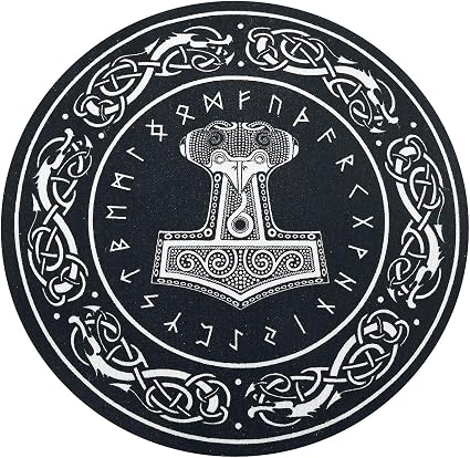 Thor S Hammer Teppich Schwarz 90 Cm Amazon De Kuche Haushalt