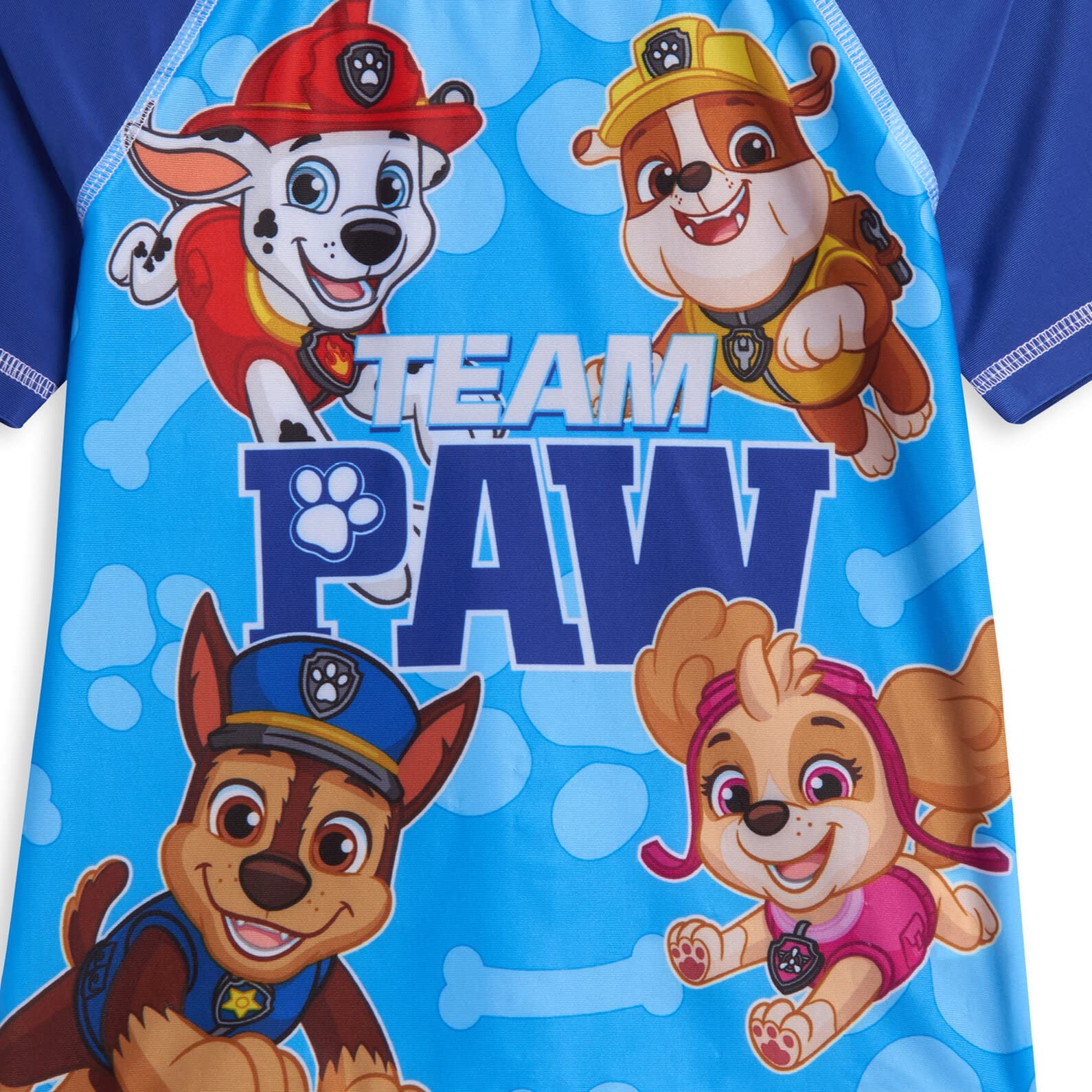 Nickelodeon Paw Patrol Rubble Marshall Chase Pullover Rash Guard and Swim Trunks Outfit Set Toddler to Little Kid
