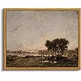 VIYYIEA Framed Canvas Wall Art Home Decor Classical Countryside Landscape Farmhouse Oil Painting Aesthetic Wall Decor Mid Century Artwork Canvas Prints Home Decor for Living Room Badroom 8x10in