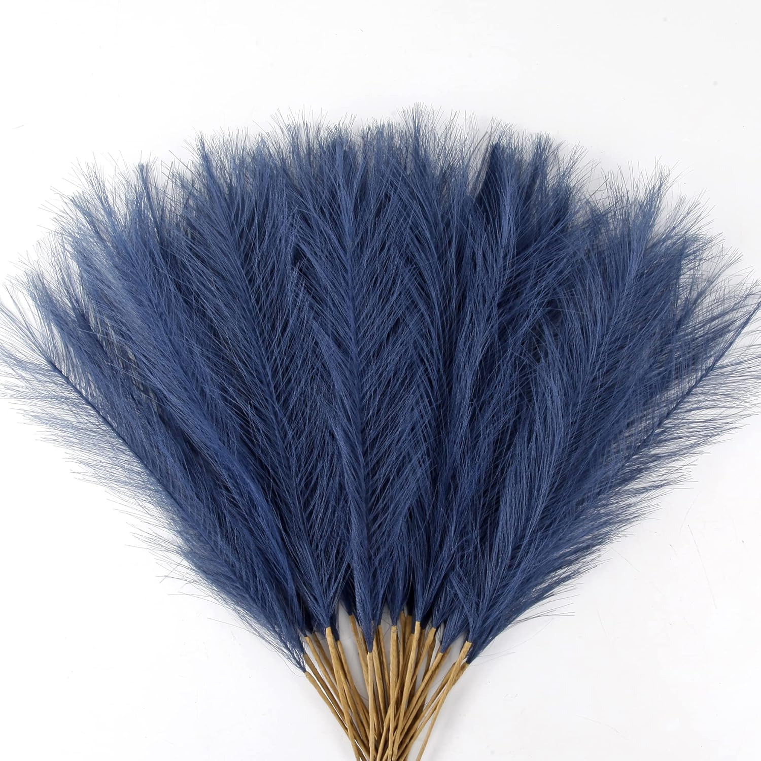 Dried & Preserved Flora - Acfruits Navy Blue Pampas Grass Decor, 30 Pcs 17