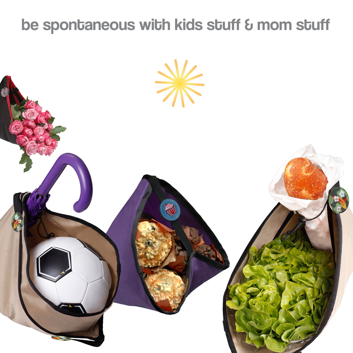 elephant and apple stroller bag