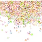 3000pcs Colorful Glow Seed Beads 3mm Glow in The Dark Glass Seed Beads Loose Round Spacer Bead for Crafts DIY Beaded Bracelets Jewelry Making Supplies Birthday Party Decoration