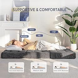 MAXYOYO Tri-Fold Mattress, 6 Inch Tufted Folding