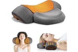 CARINIFY 3-in-1 Rechargeable Neck Massager Pillow - Pillow Massage Neck Hump for Shoulder Pain, Deep Tissue Pain Relief, with Heating and Traction Function, Hump Corrector for Women
