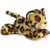 Aurora Mini Flopsie 8" Amazon Jaguar Adorable Stuffed Animal | Compact tummy-lying animals with bean-filled stability