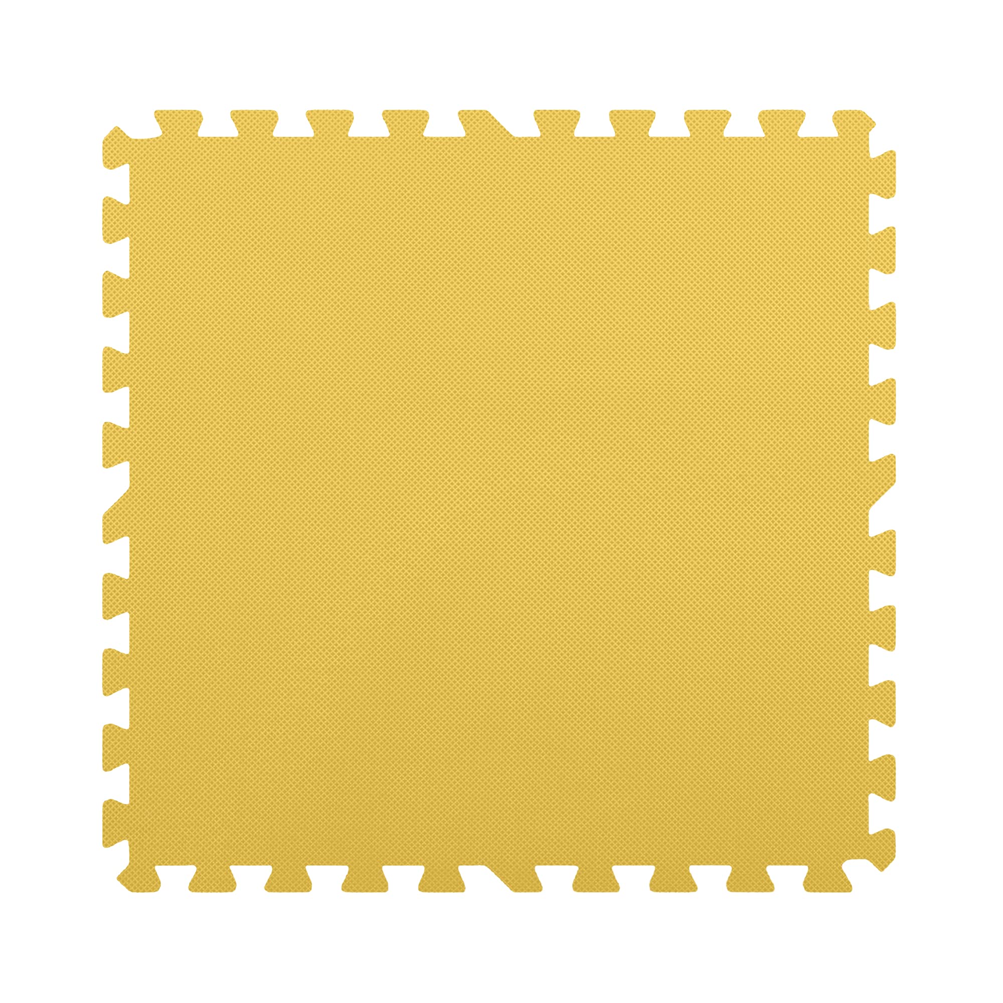 Flooring Inc's Puzzle Exercise Mats, EVA Foam Interlocking Floor Mats for Protective, Cushioned Workout Flooring for Home and Gym Equipment, Multiple Sizes & Colors (6, Yellow, 1/2" Thick) Image