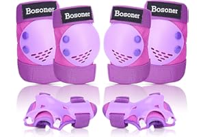 BOSONER Kids/Youth Knee Pad Elbow Pads for Roller Skates Cycling BMX Bike Skateboard Inline Rollerblading, Skating Skatings S