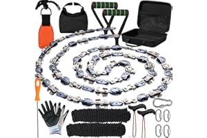 PANZHENG High Limb Rope Saws 55 inch Rope Saw for Tree Saw High Limb 72 Sharp Teeth on Both Sides, Pocket chainsaw with 11OZ Throw Weight, Tree Limb Cutter, Hand Saws for Tree Trimming