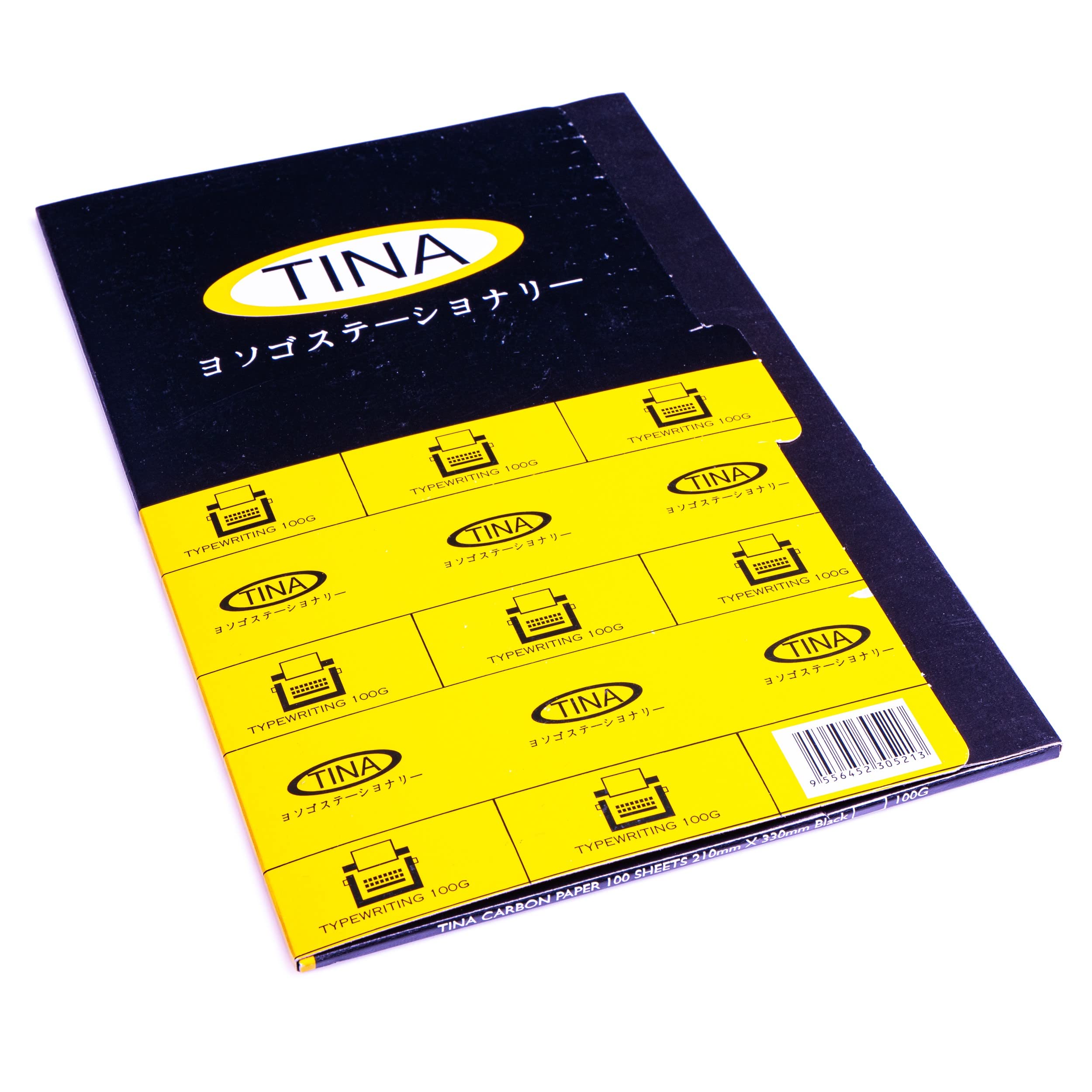TINA Carbon Copy Paper – Single Side Black, F4 Size (8.25 x 13 inch), Box of 100 Sheets for Typing, Writing & Office Use