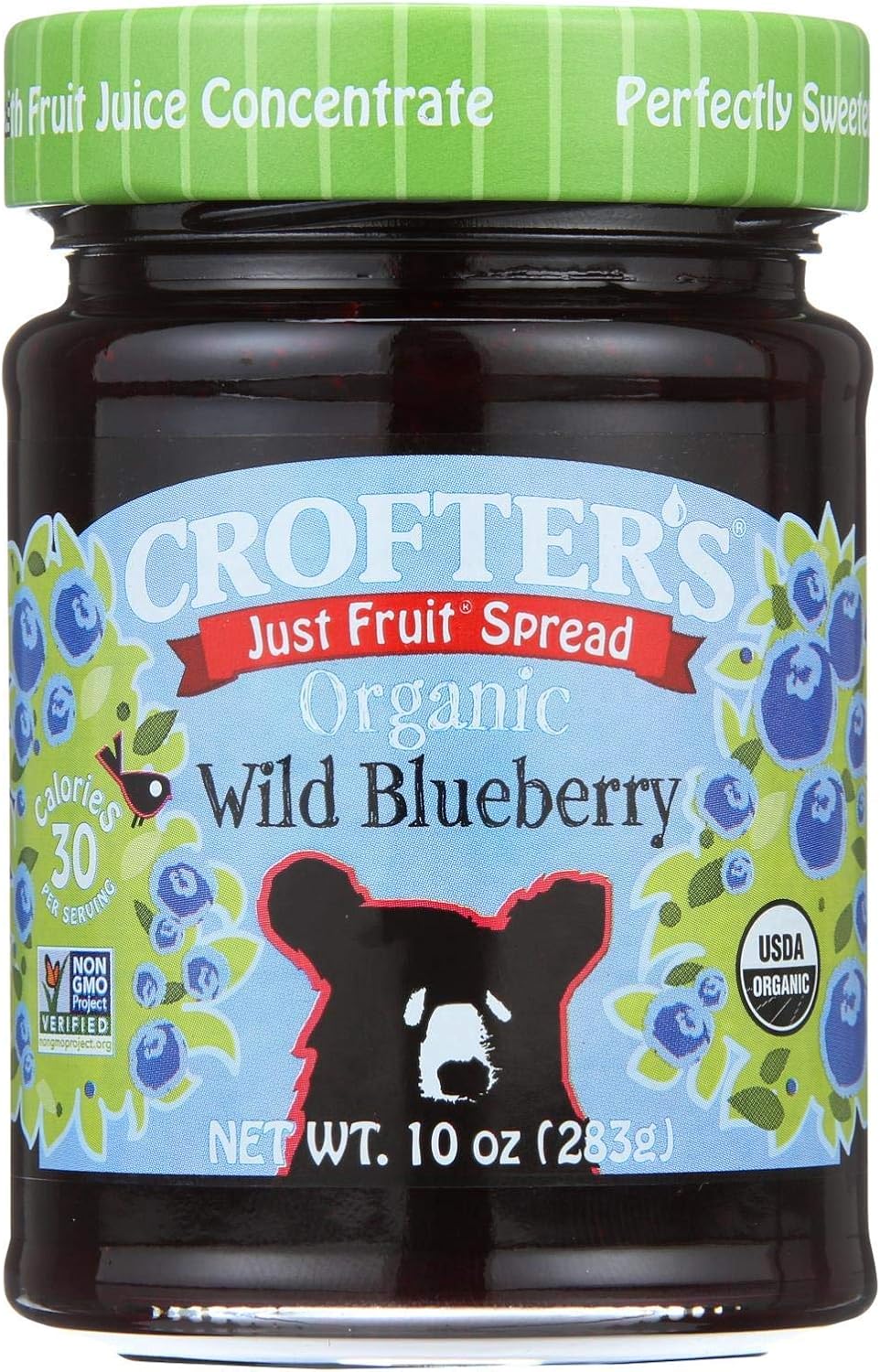Crofters Organic Wild Blueberry Fruit Spread, 10 Ounce - 6 per case.