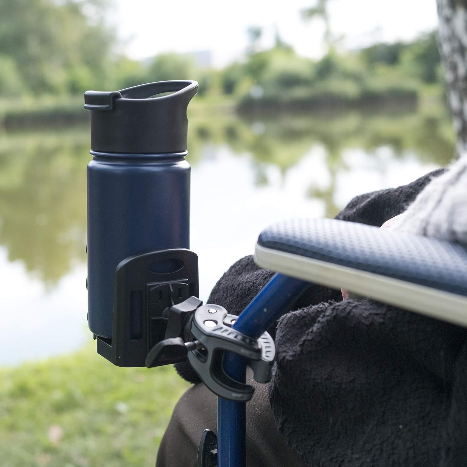 Sheer Living Wheelchair Cup Holder, Clip On Cup Holder for Walker, Rollator Cup Holder, Portable Universal Cup Holder for Chair, Mobility Scooter, Power Chair Cup Holder, Walker Cup Holder, No Tools: Health & Personal Care