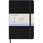 Moleskine Art Sketchbook, Hard Cover, Medium (4.5" x 7") Plain/Blank, Black, 88 Pages