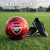 Hy-Pro Arsenal F.C. Classic Signature Football Size 5 Metallic Red view 8