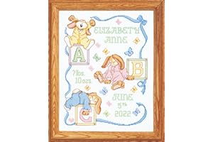 Janlynn Sleepy Bunnies Sampler Counted Cross Stitch Kit