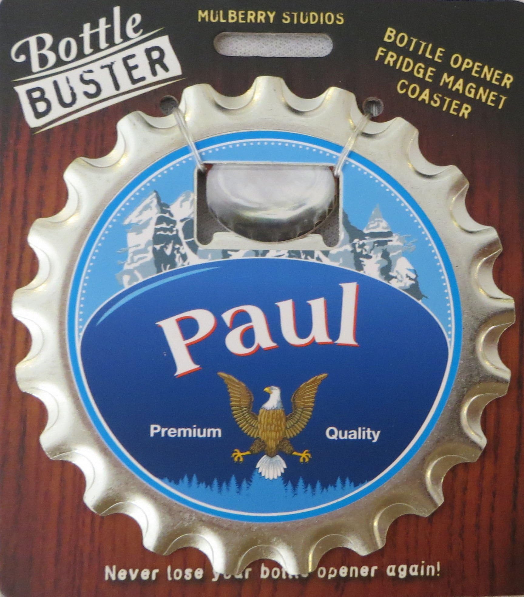 Mulberry Studio Bottle Opener Fridge Magnet Coaster All in One - Paul