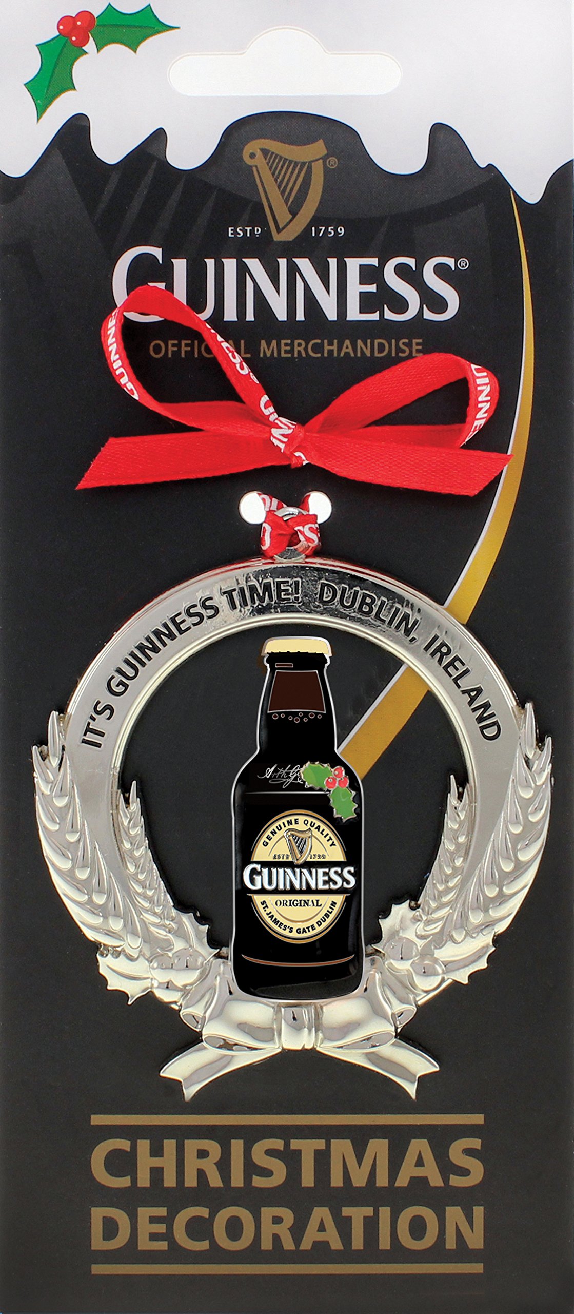 Guinness Bottle And Barley Christmas Tree Decoration