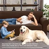 XINEAGE 2 Seater Sofa Cover Jacquard Stretch Slipcover Non Slip Washable view 2