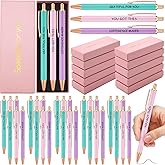 Tenceur 50 Pcs Valentines Appreciation Ballpoint Pen Gift Set 30 Motivational Pens with 10 Valentine Greeting Thank You Cards and 10 Pink Gift Boxes for Teacher Employee Office Party Favor(Appreciate)