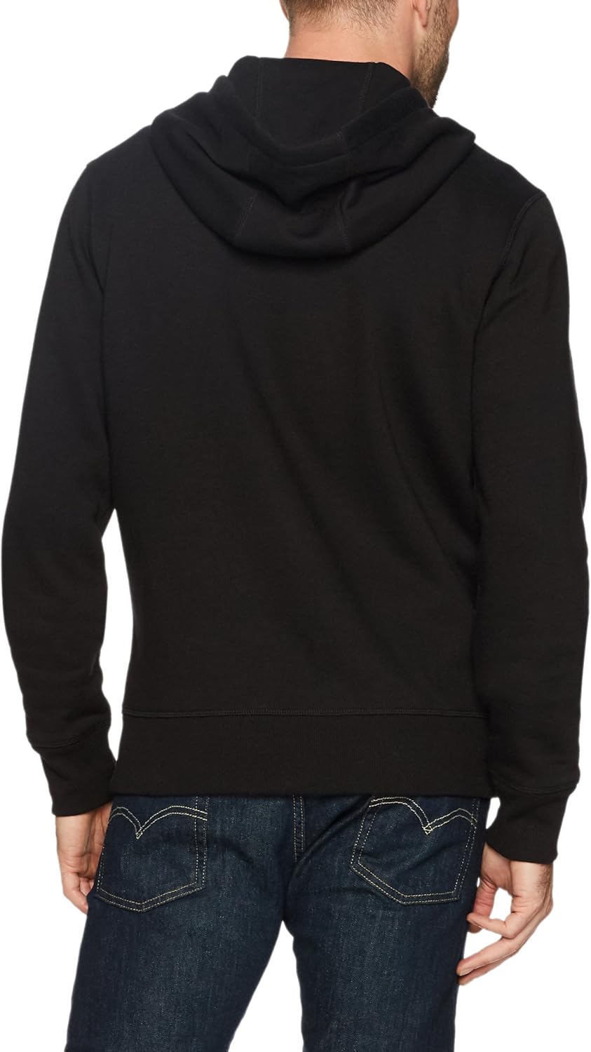  Essentials Men's Full-Zip Hooded Fleece Sweatshirt: Clothing