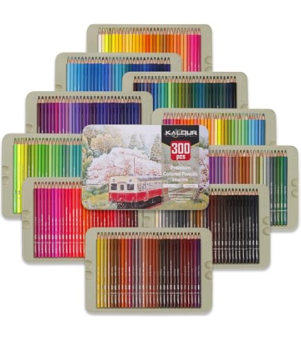 Amazon.com : KALOUR 550 Colored Pencils Set with Large capacity