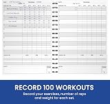 UniBrands Ultimate Gym Workout Log Book XL A5, 100 Workouts, Goals & Progress view 2