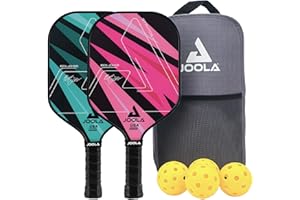 JOOLA Pickleball Paddles Set of 2 or Single Option – Multiple Colors - Reinforced Fiberglass Surface – Lightweight, Durable, 