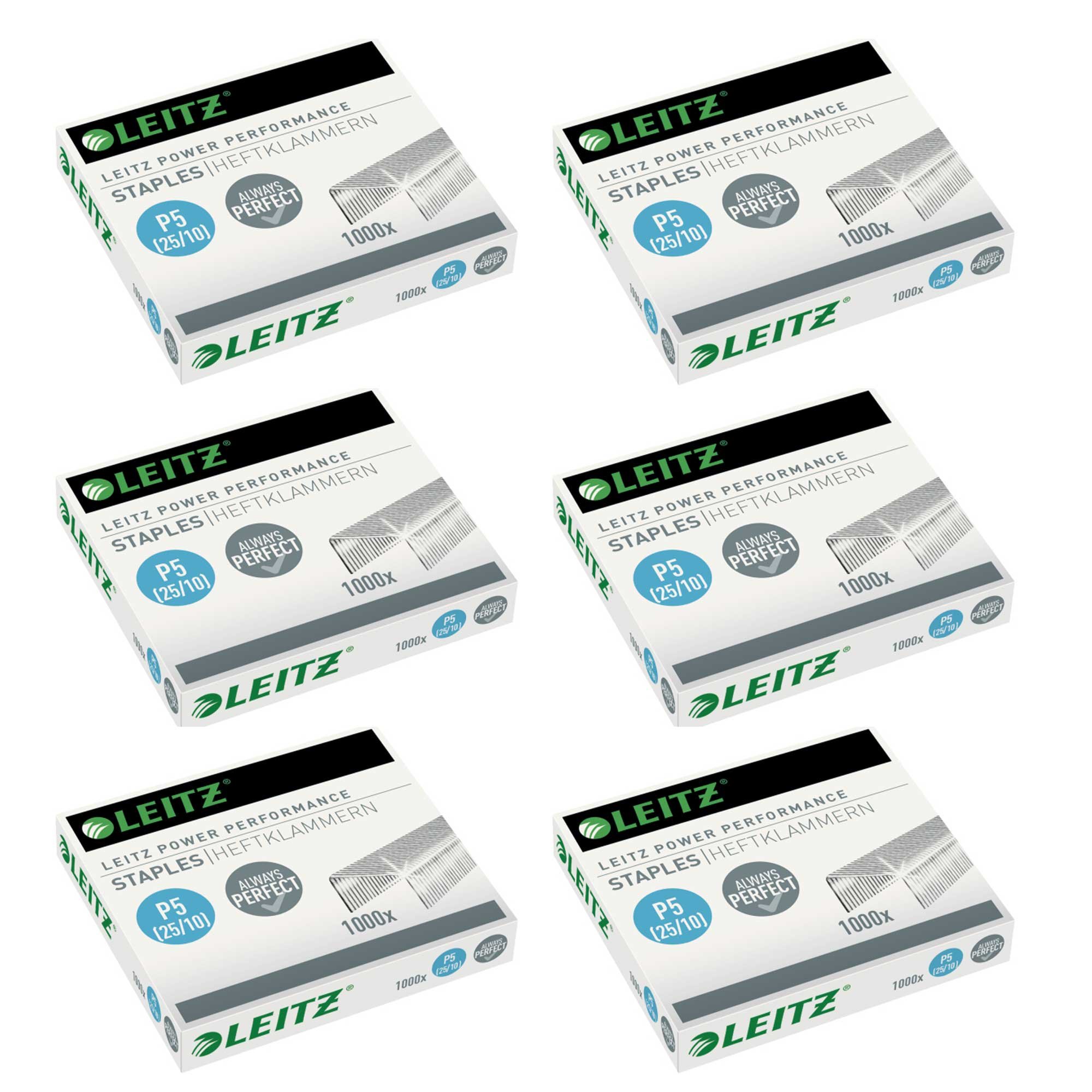 126812 - Leitz 25/10 Steel Staples (Pack of 1000) for Leitz Heavy Duty Flat Clinch 5552 Stapler