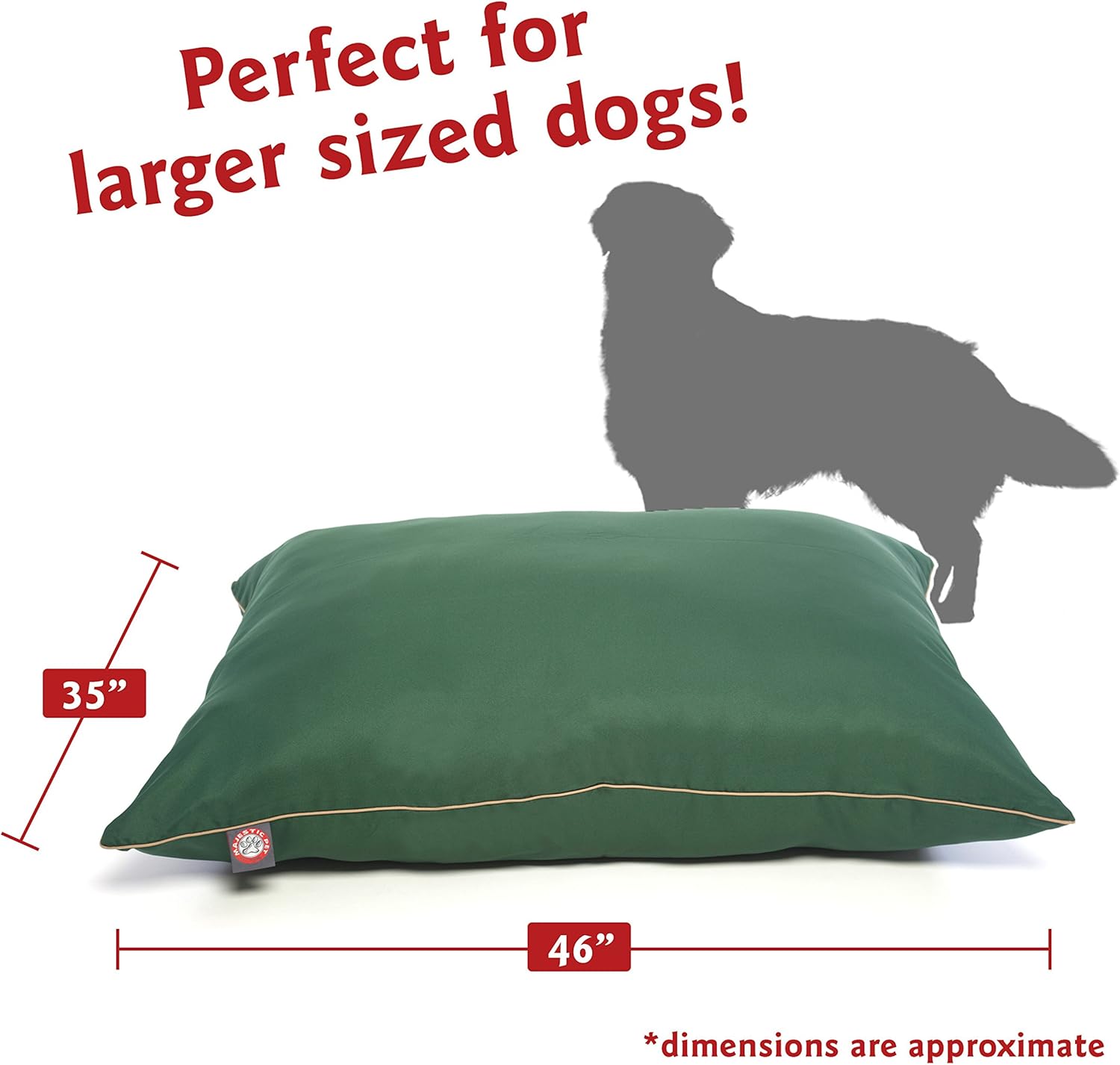 35x46 Green Super Value Pet Dog Bed By Majestic Pet Products Large : Pet Supplies