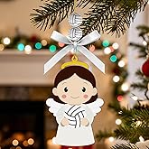 Volleyball Angel Easter Ornaments Wooden Hanging Angel Ornament Sport Ball Xmas Tree Decorations for Home Crafts Volleyball Lovers Sport Players Fans Family Holiday Party Supplies