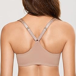 DELIMIRA Women's Front Closure Racerback Bras Plus