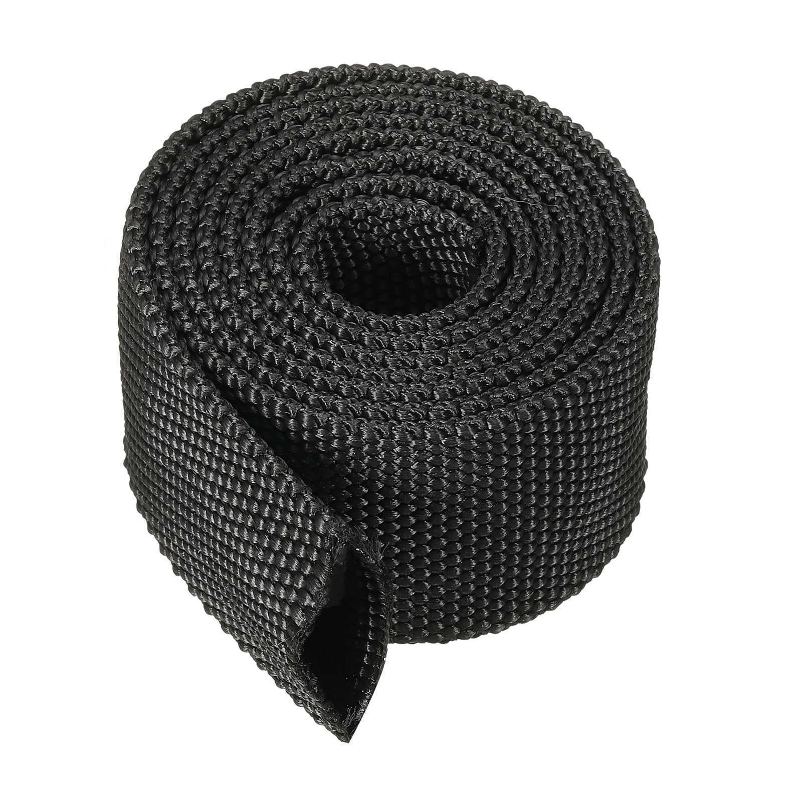 PATIKIL 0.8" Dia 3.3FT Nylon Protective Hose Sleeve, Cable Cover Sheath Protection for Welding Tig Torch Hydraulic Hose, Black