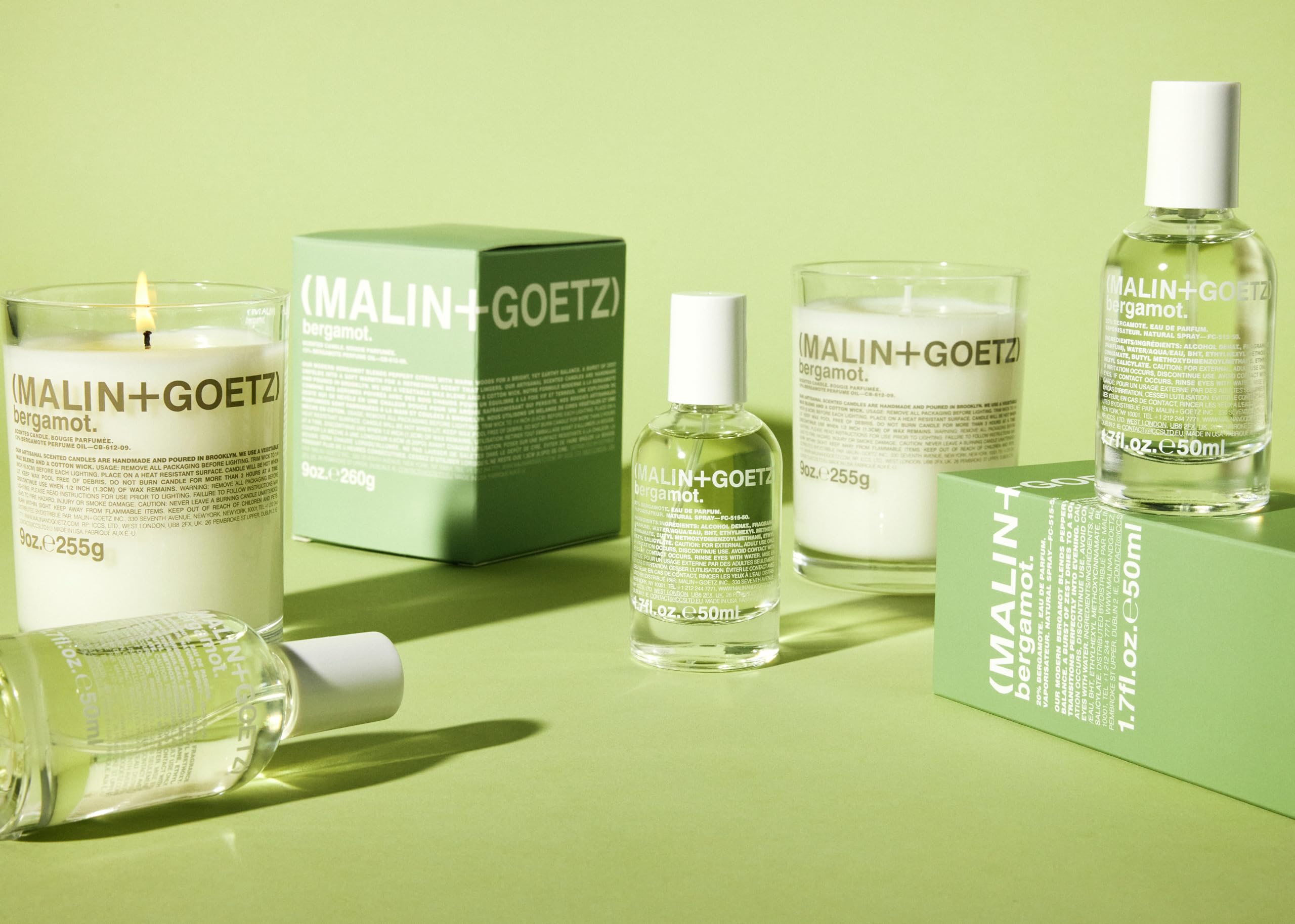 MALIN+GOETZ Highly Scented, Long Lasting, Slow Burn, All Natural, Hand Poured, Luxury Wax Blend, Aromatic Candles and Gift Set, 60 Hours, 9oz