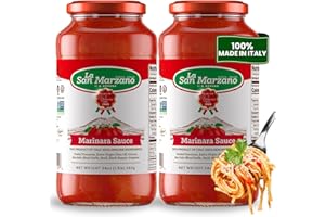 La San Marzano Marinara Sauce, 24 oz, Pasta Sauce Made in Italy, All Purpose Tomato Premium Quality, All Natural, Mediterranean Diet, Non GMO, Vegan, Gluten Free