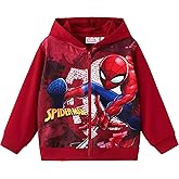 Marvel Zip Up Hoodie Spiderman Hooded Sweatshirt Lightweight Cardigan Spider-Verse Venom Outfit Toddler Boy Girl Kids 2-12Y