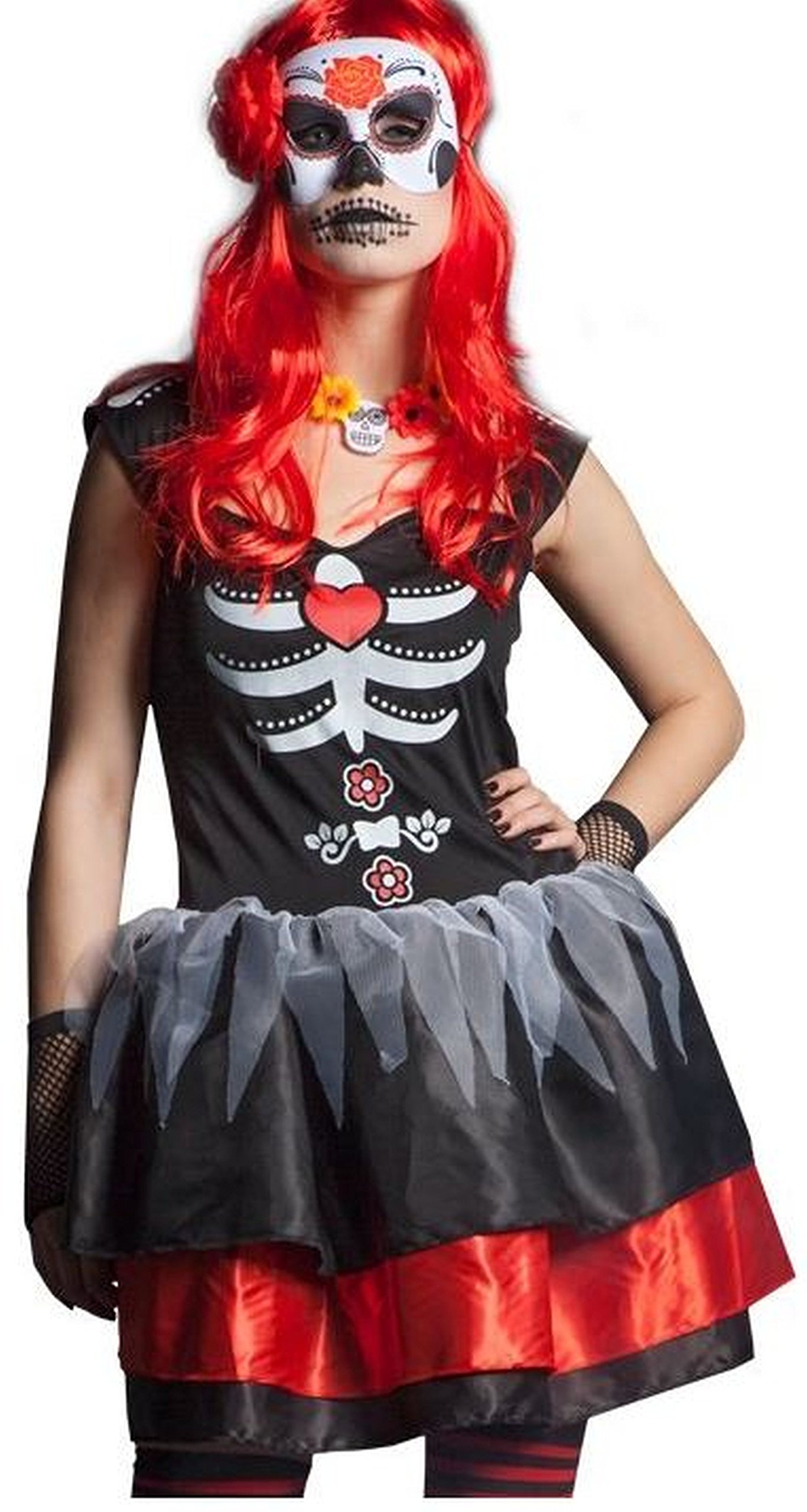 Folat 63331 Day of The Dead Women Dress (Small/Medium)