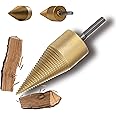 Jerax tools 42mm Wood Splitting Drill Bit, Cone Firewood Splitter with Hex Shank for Family Outdoor Camping, Stove, Farm (42mm)…