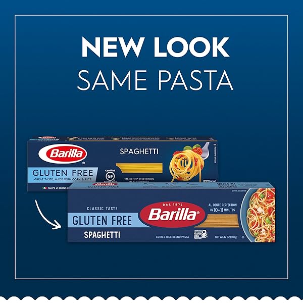BARILLA GLUTEN FREE SPAGHETTI, 12 OUNCE – NON-GMO GLUTEN FREE PASTA MADE WITH BLEND OF CORN & RICE – VEGAN PASTA