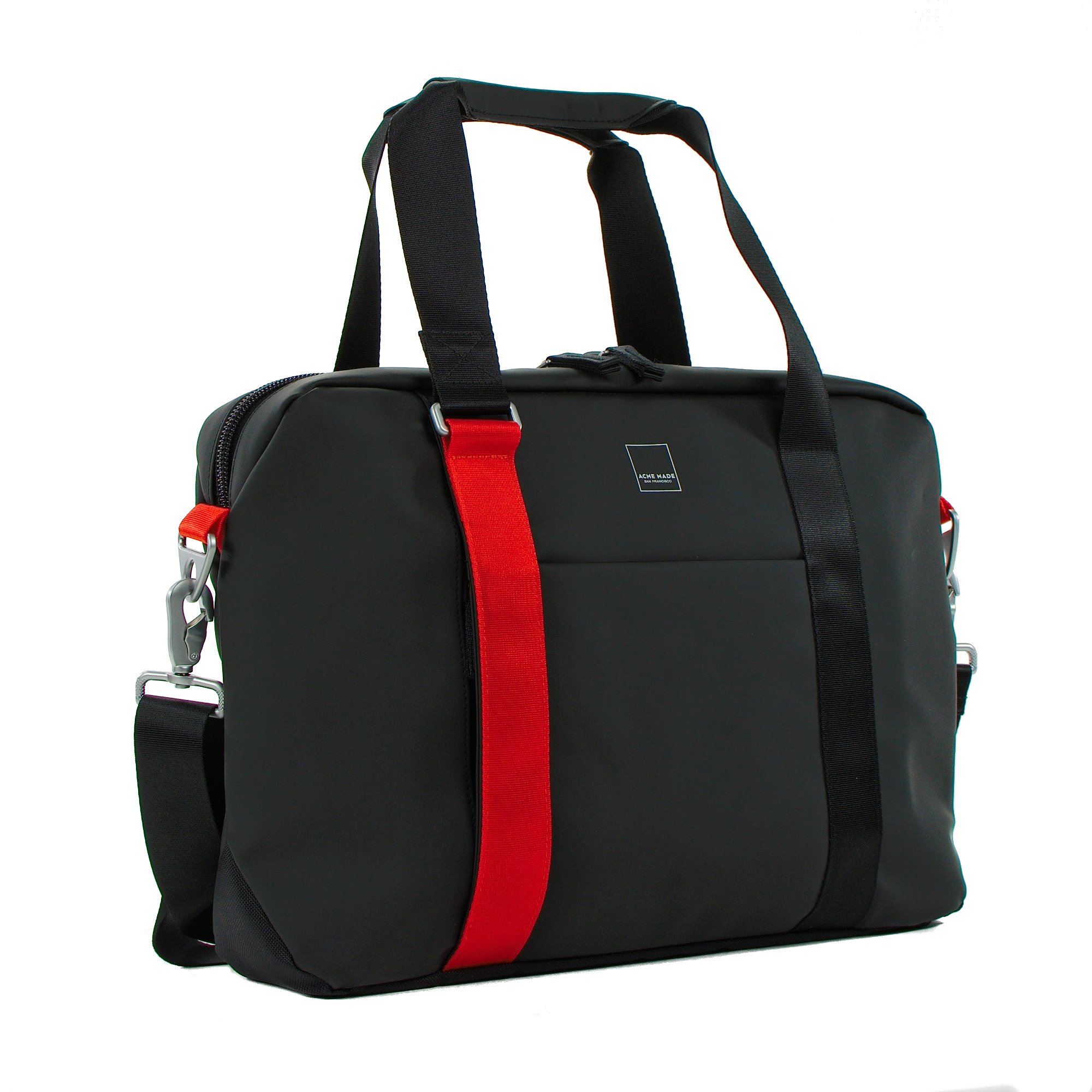Acme Made AM20111-HT North Point Attache Bag - Black/Tangerine