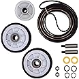 303373, Dryer Drum Support Roller Belt Idler Pulley Repair Kit for Maytag Dryer Parts Neptune Atlantis 3000 Series MDE6000AYW MDE5500AYW 5500 Washer and Dryer