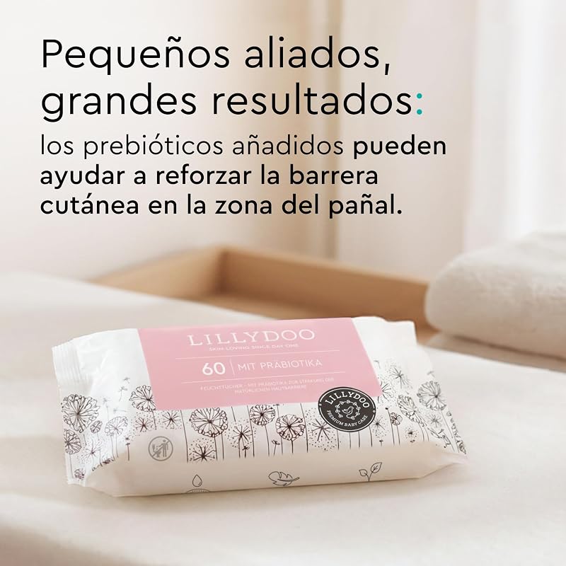 Toalhitas prebióticas LILLYDOO, 150 unidades, macias e sem fragrância