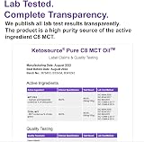 Ketosource Organic Pure C8 MCT Oil 500ml Glass Bottle view 6