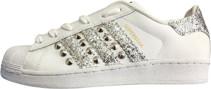 superstar con brillantini argento