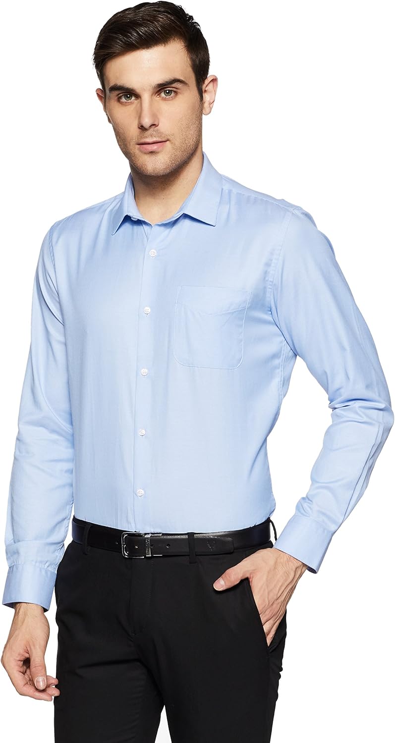 Buy Peter England Men's Plain Slim Fit Formal Shirt (PSF318003185