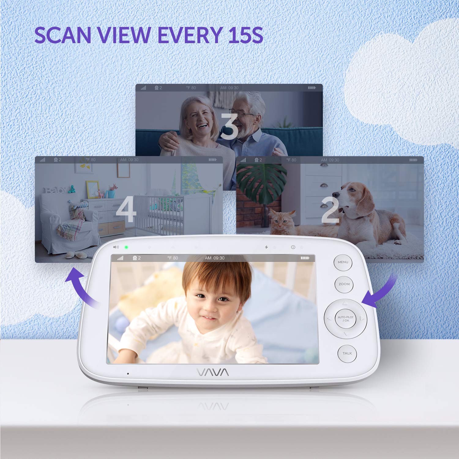 vava baby monitor extra camera
