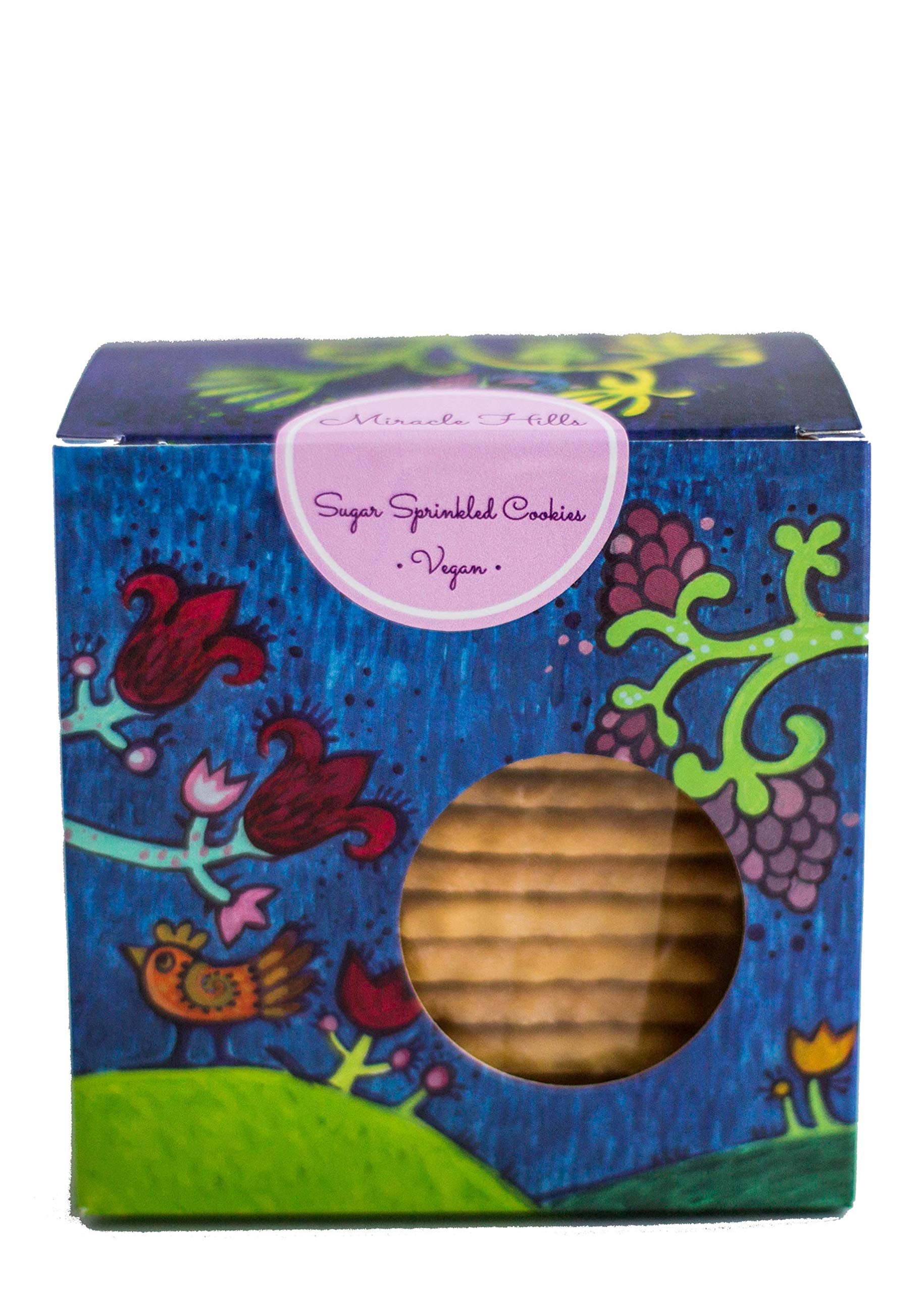 Classic Sugar Sprinkled Homemade Vegan Cookies Family Size (64 cookies) Free from Diary and Eggs, Gluten Free