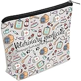 WZJHCL Paws And Medicine Veterinary Makeup Pouch Vet Med Cosmetic Bag Vet Tech Week Gift Veterinary Storage Pouch (Vet Medicine)