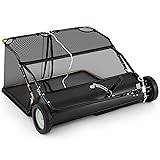 Goplus 42" Lawn Sweeper Tow Behind, Yard Sweeper