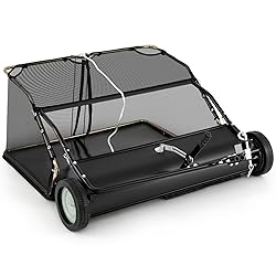 Goplus 42" Lawn Sweeper Tow Behind, Yard Sweeper